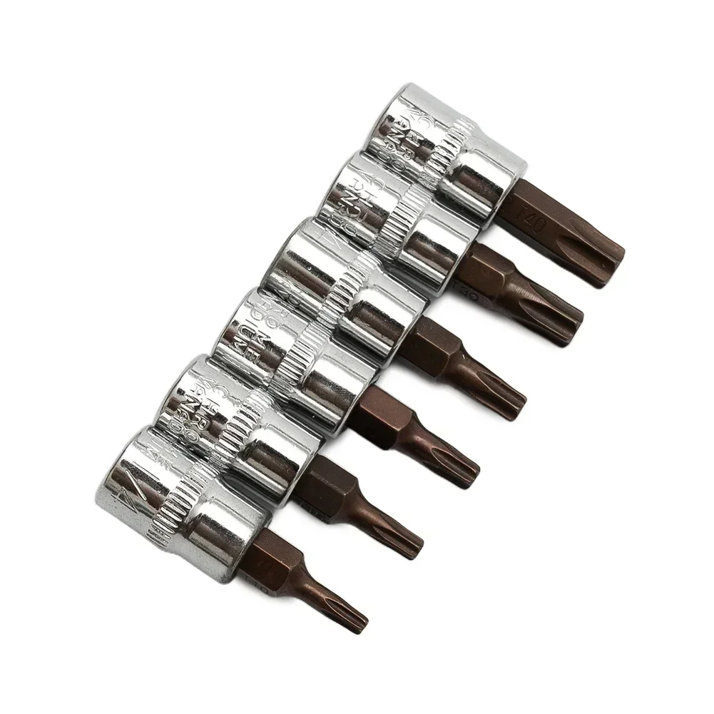 Imagem -04 - Conjunto de Brocas de Chave de Fenda Torx Peças Cabeça de Acionamento Soquete Material de Metal Conjunto de Ferramentas Manuais T15 T20 T25 T30 T40