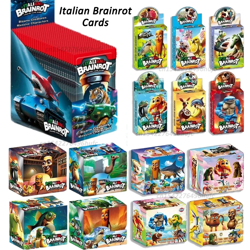 

288/150/24PCS Italian Brainrot Game Collection Cards Set Tralalero Tralala Card Tungtungtungsahur Anime Characters Cards Gift