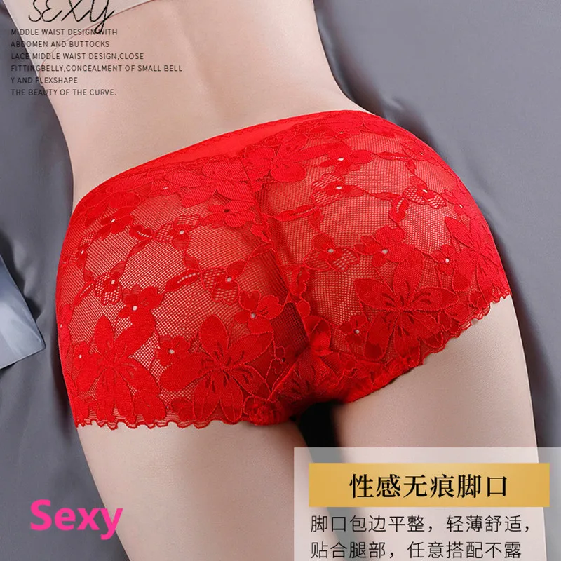 Sexy lingerie for women underwear cutout lace  floral panties Plus size ropa mujer high waist sheer mesh ropa interior femenina