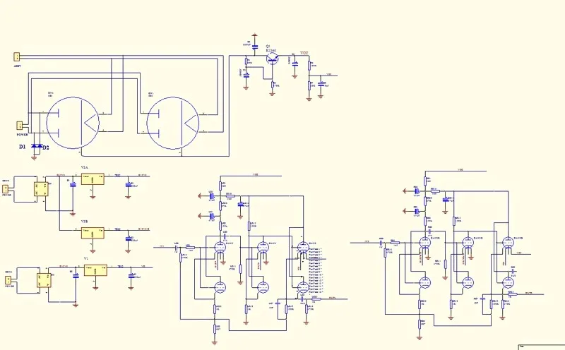 مرجع JADIS JP200 12AX7/ECC83 أنبوب مضخم الصوت المنزلي اللوحة النهائية وPCB #5