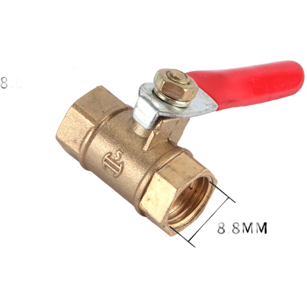 Copper Pneumatic Ball Valve with Dual Female Threads Y Shape 1/8 1/4 3/8 1/2 Inch for Air System Flow Management