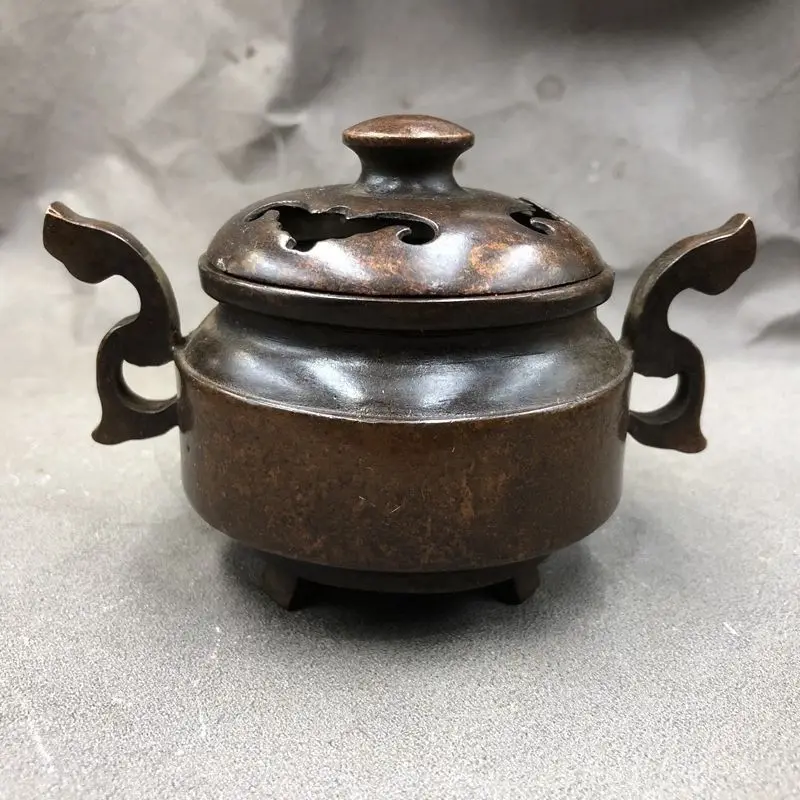 Flame ear tripod Incense Burner Statue for Tea Home Decor Ornaments