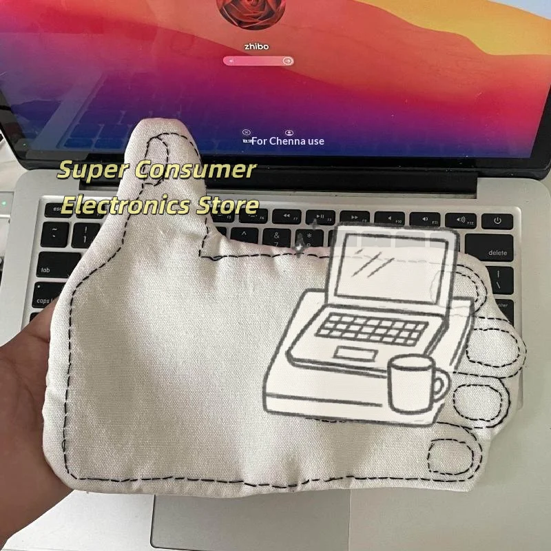 Thumbs Up M5 Hand Shaped Notebook 1Pc Fun Loose Leaf Handmade Fabric Journal for Students Daily Note Taking