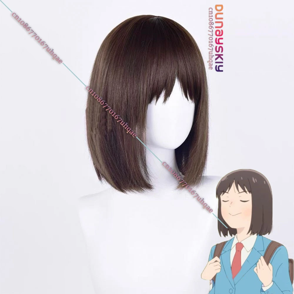 Anime Skip and Loafer Shima Sousuke Iwamura Mitsumi Cosplay Wig Golden Short Brown Heat Resistant Synthetic Hair Wigs + Wig Cap