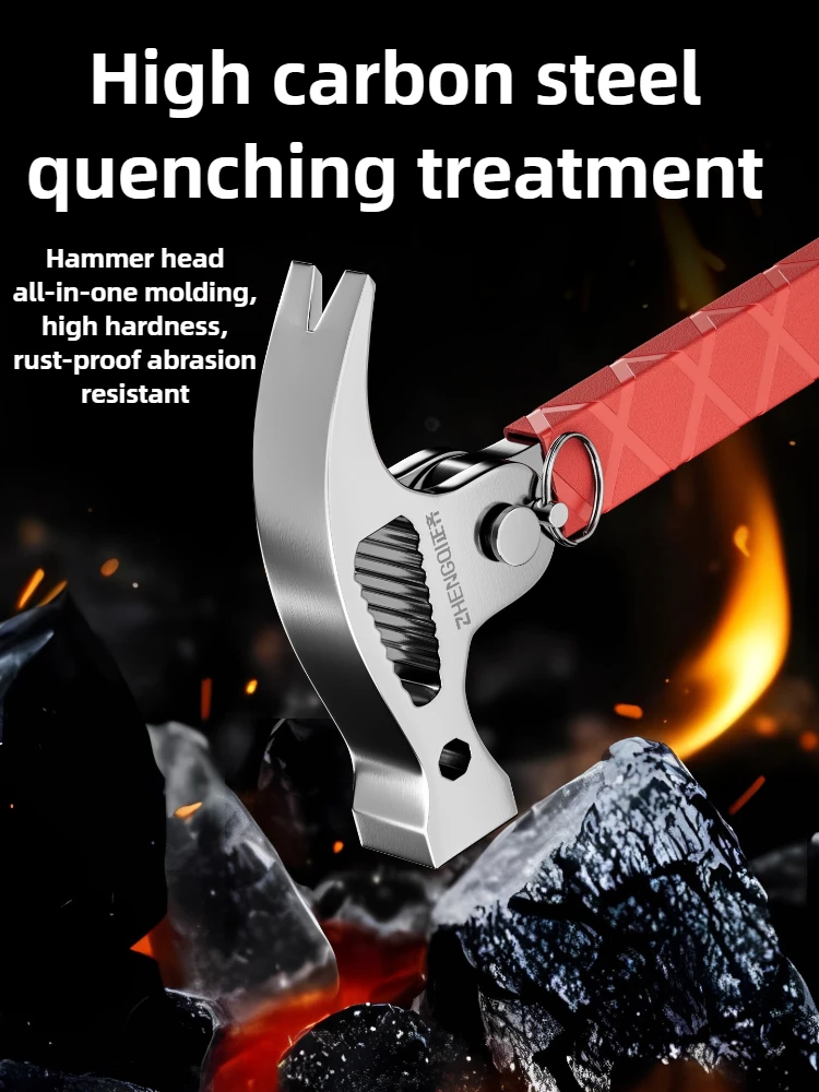 High Carbon Steel Claw Hammer Nail Woodworking Multi Functional Wrench Hammer Carpenter Pull Out Nail Hammers Pry Bar Hand Tools