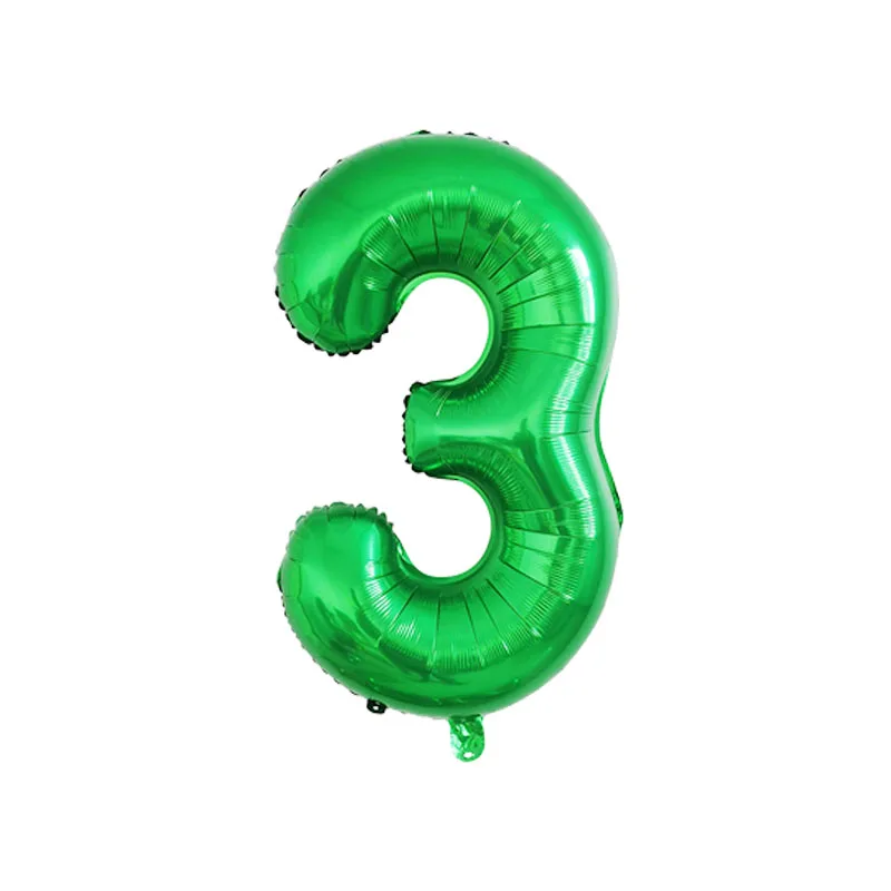 1Pcs 32 Inch Green 0123456789 Digital Figure Foil Number Balloon Adult Kids Baby Shower Happy Birthday Party Decoration Supplies