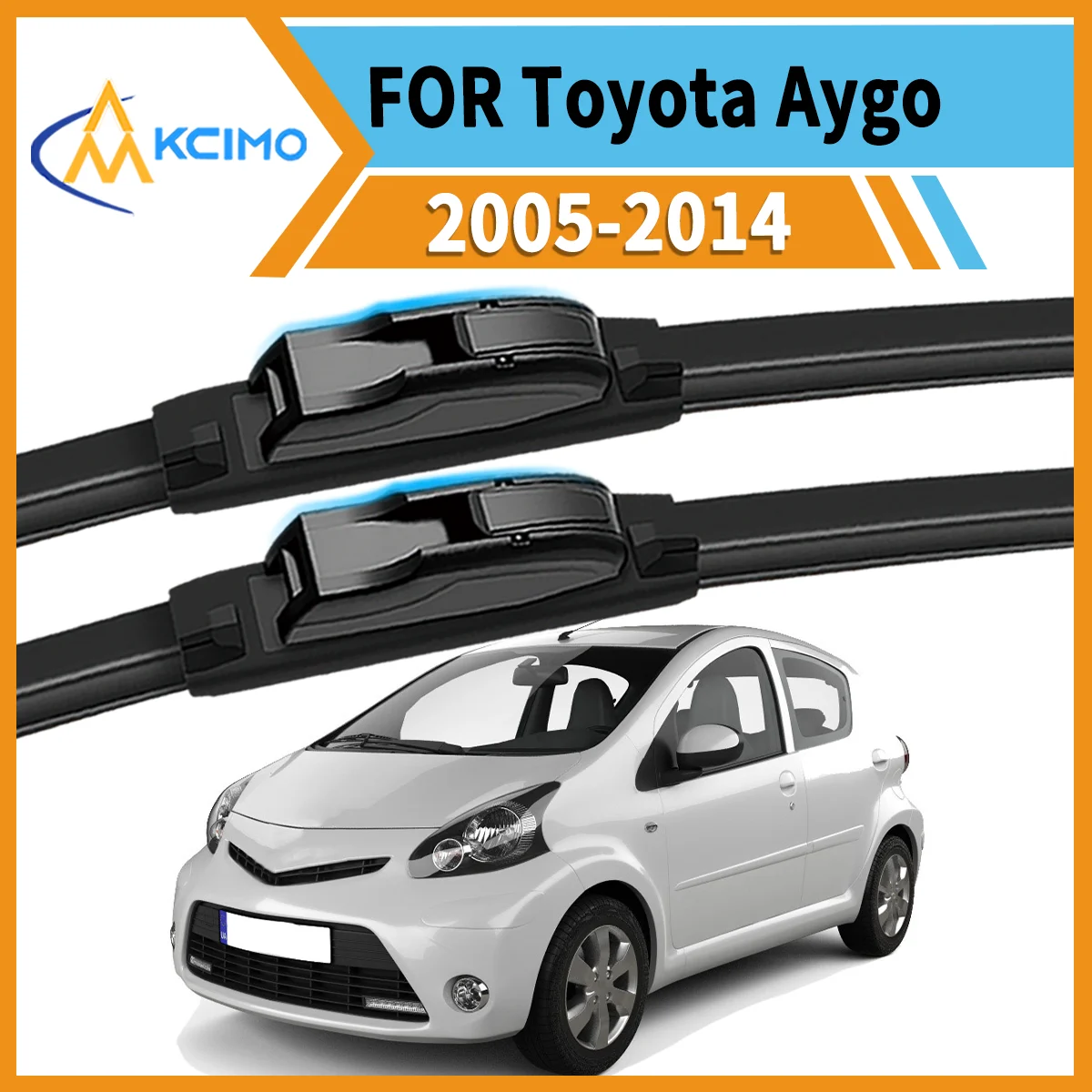 

2PCS Premium Windshield Wipers for Toyota Aygo AB10/AB20/AB30 2005-2014 All-Season Performance Smudge-Free Clean Safe Driving