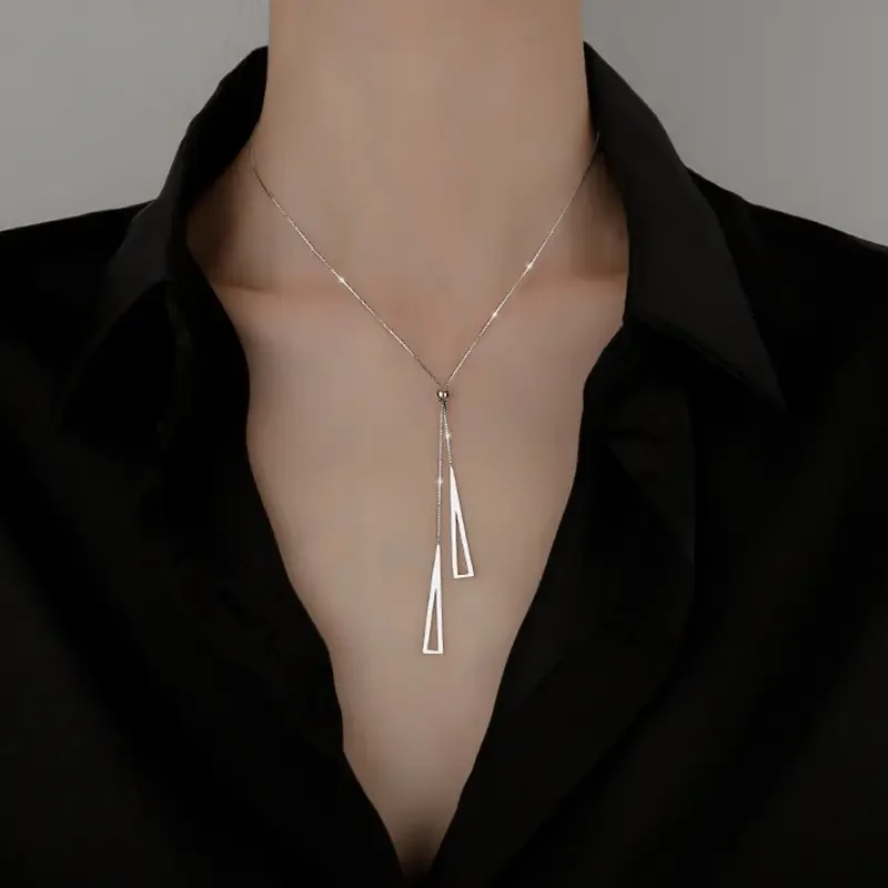 

1pcs Necklace Ladies Simple Hip Hop Style Fashionable Tassel Accessories Copper Beads Adjustable Jewelry