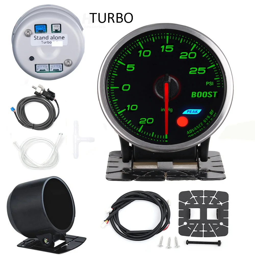 HA Zubehör Auto-Anzeige Standalone-Anzeige 60MM Def I BF Style Wassertemperatur Öltemperatur Öldruck Drehzahlmesser RPM Abgastemperatur Ladedruck Turbo AFM – Detail 14