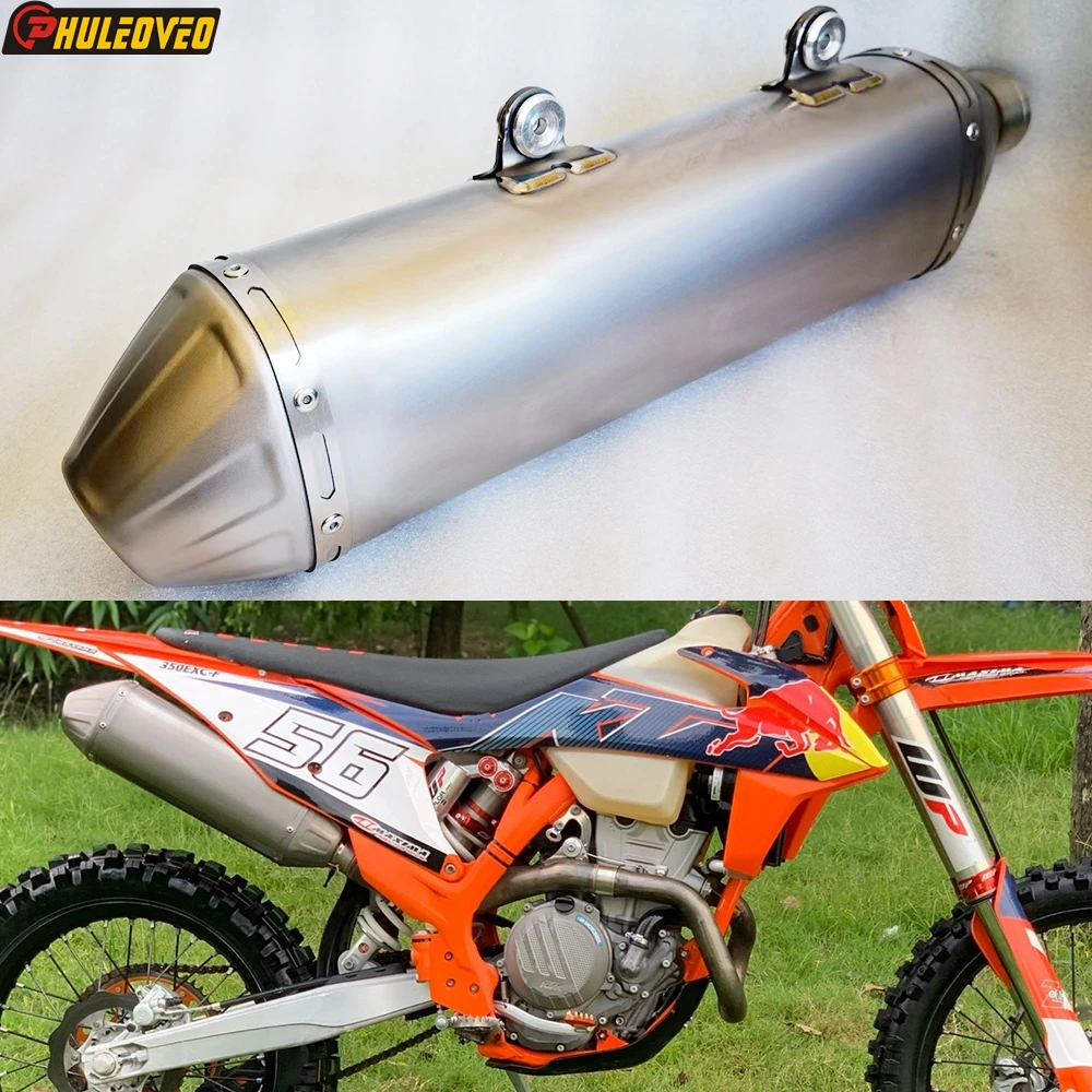 

Titanium Alloy Motorcycle Exhaust Muffler for KTM EXC-F SX-F 250 350 450 500 for Husqvarna FE 250 350 450 501 Escape Moto Pot