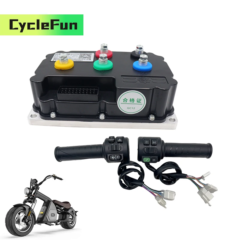 

FarDriver ND72360 2.4KW-4KW BLDC Sine Wave Controller 190A With T08 Throttle For Electric Motorcycles Scooter Conversion Kits
