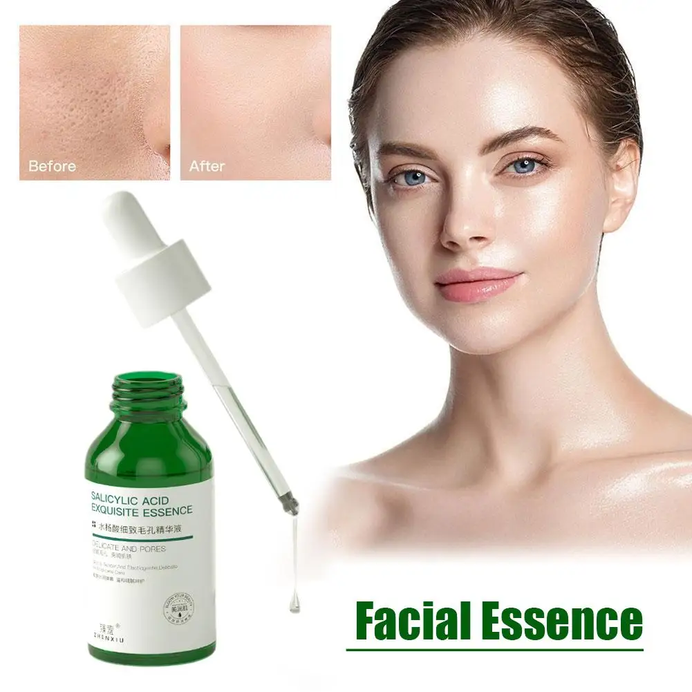 30ml Salicylic Acid Facial Essence Gentle Pore Care Hydrating Moisturizer Shrinking Pores Light Beauty Face Serum