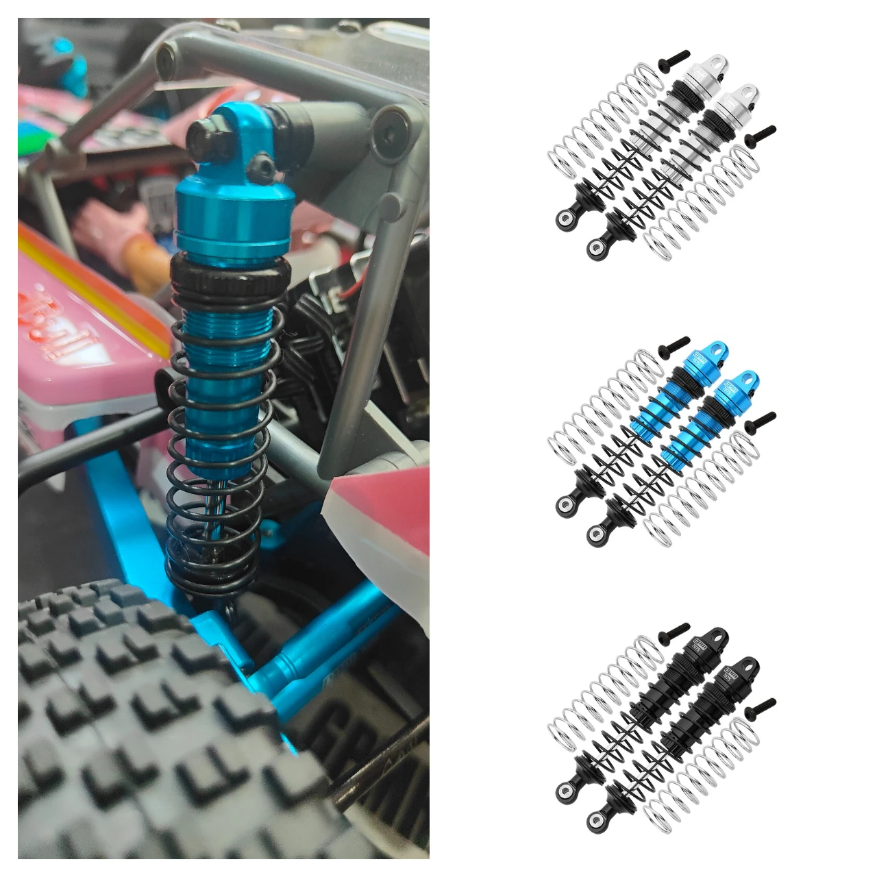 GPM Aluminum 7075 Rear Damper 90mm For TAMIYA 1/10 BBX BB-01 54505
