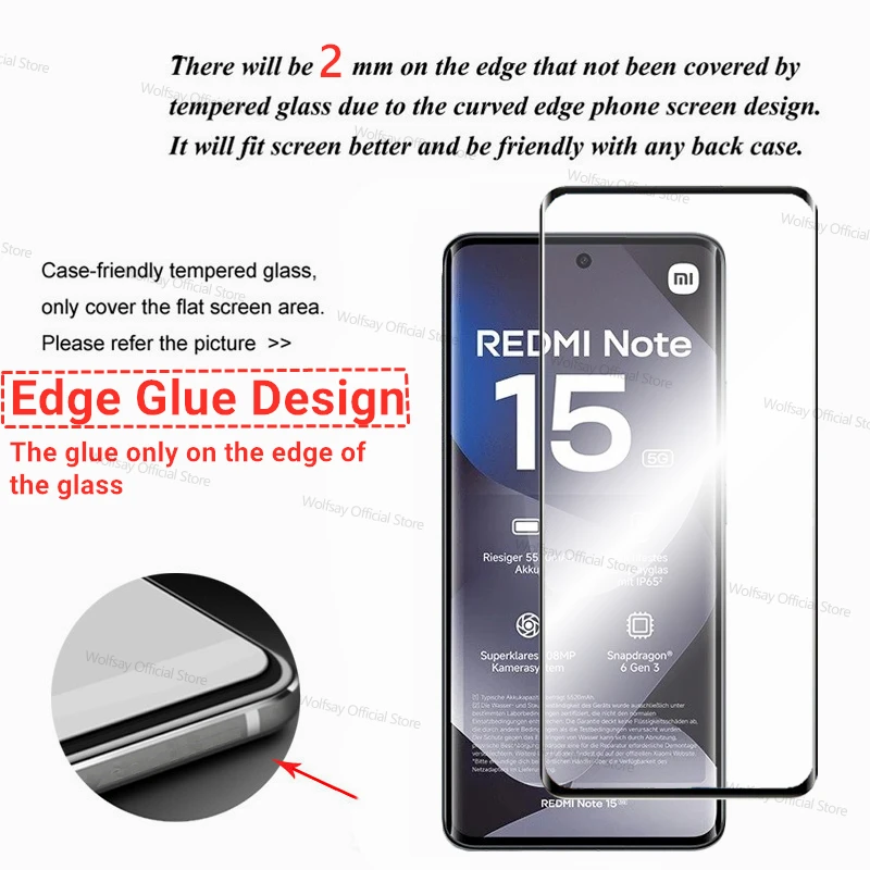 2/peças vidro de borda curvada - Curved Edge Screen avaliação e preço