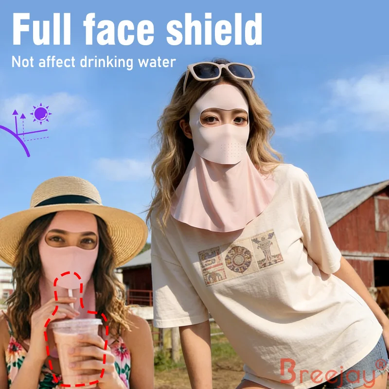 

Солнцезащитная маска для лица, закрывает лицо и шею, обеспечивает дышащее и охлаждающее ощущение, закрывает только глаза, позволяет пить воду, блокирует солнечный свет, незаменима для летних прогулок.