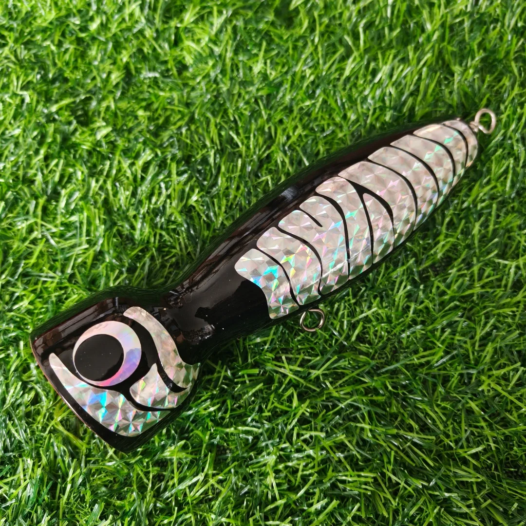 

Swolfy Wood Trolling Lure GT Topwater Surface Popper Stick Lure Морская глубоководная лодка Рыболовные приманки Снасти Swimbait 17 см 116 г