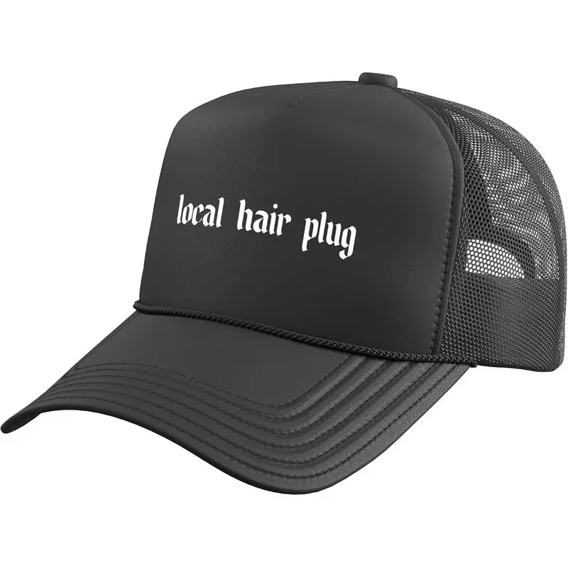 Local Hair Plug Hairdresser Hairstylist Trucker Hat with Adjustable Mesh Back