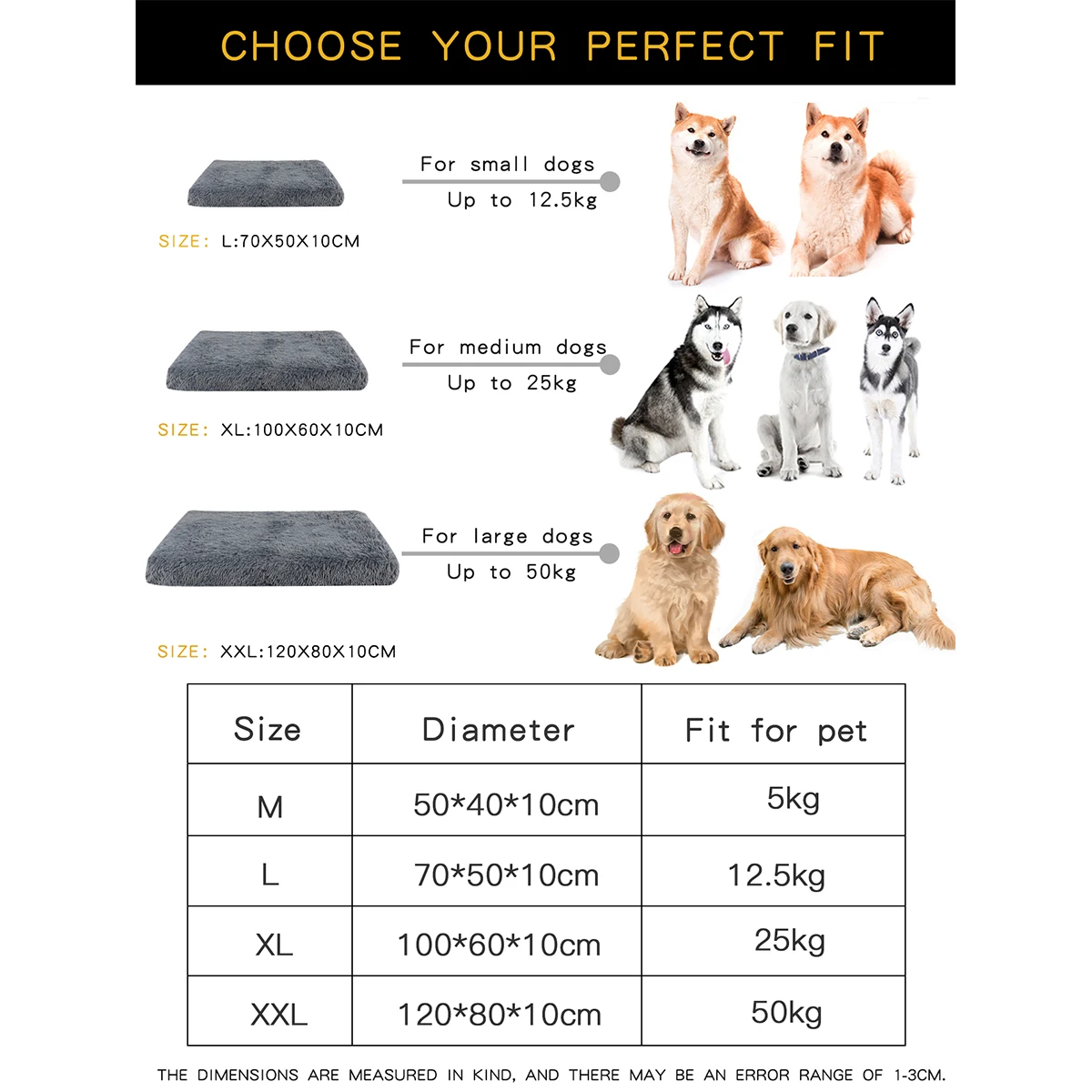 Dog Mat Fluffy Bed Cushion Accessory Supplies Pets Dogs Accessories Basket Baskets Big Small Pet Products Large Beds Sofa Cats