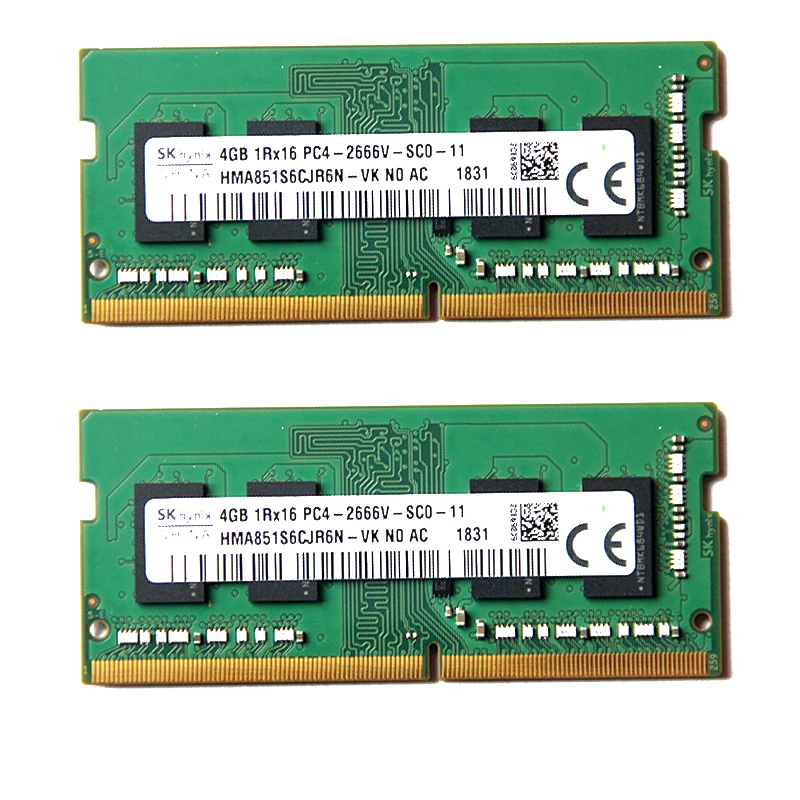 Memória do portátil do ddr4 de sk hynix ddr4 ram 4gb 1rx16 PC4-2666V-SC0-11 ddr4 4gb 2666mhz