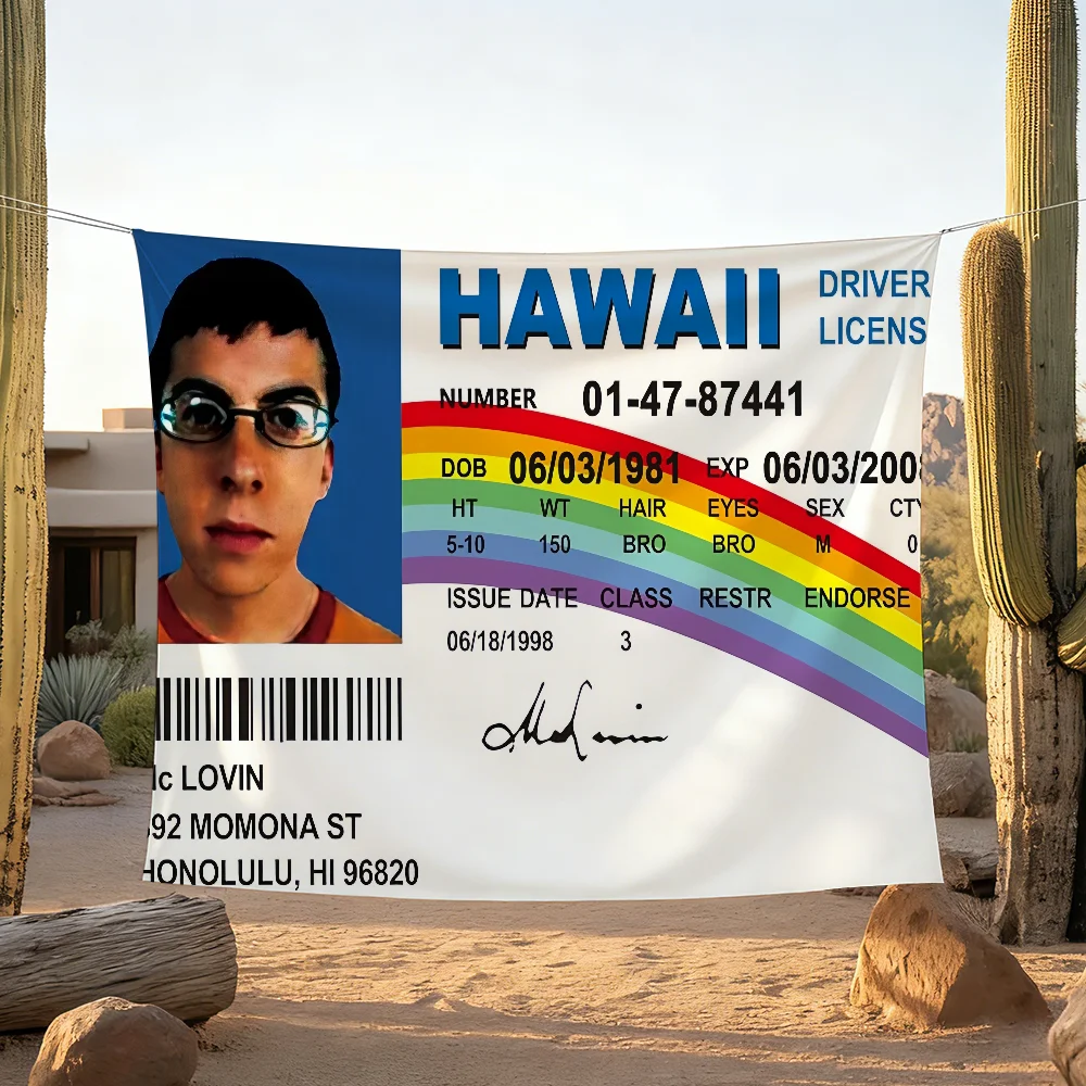 Movie McLovin flag For Decoration Outdoor Picnic  Hanging Home Camping Party Banner