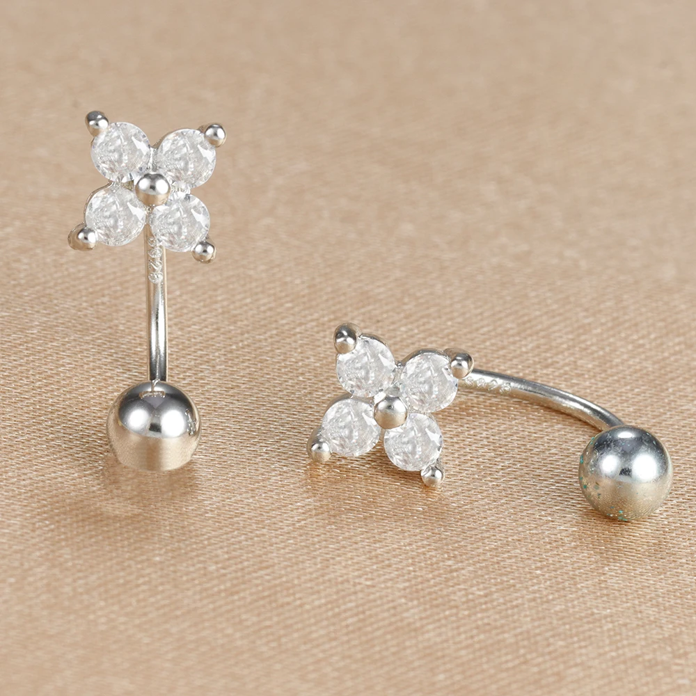 Exquisite Cubic Zirconia Flower Small Stud Earrings