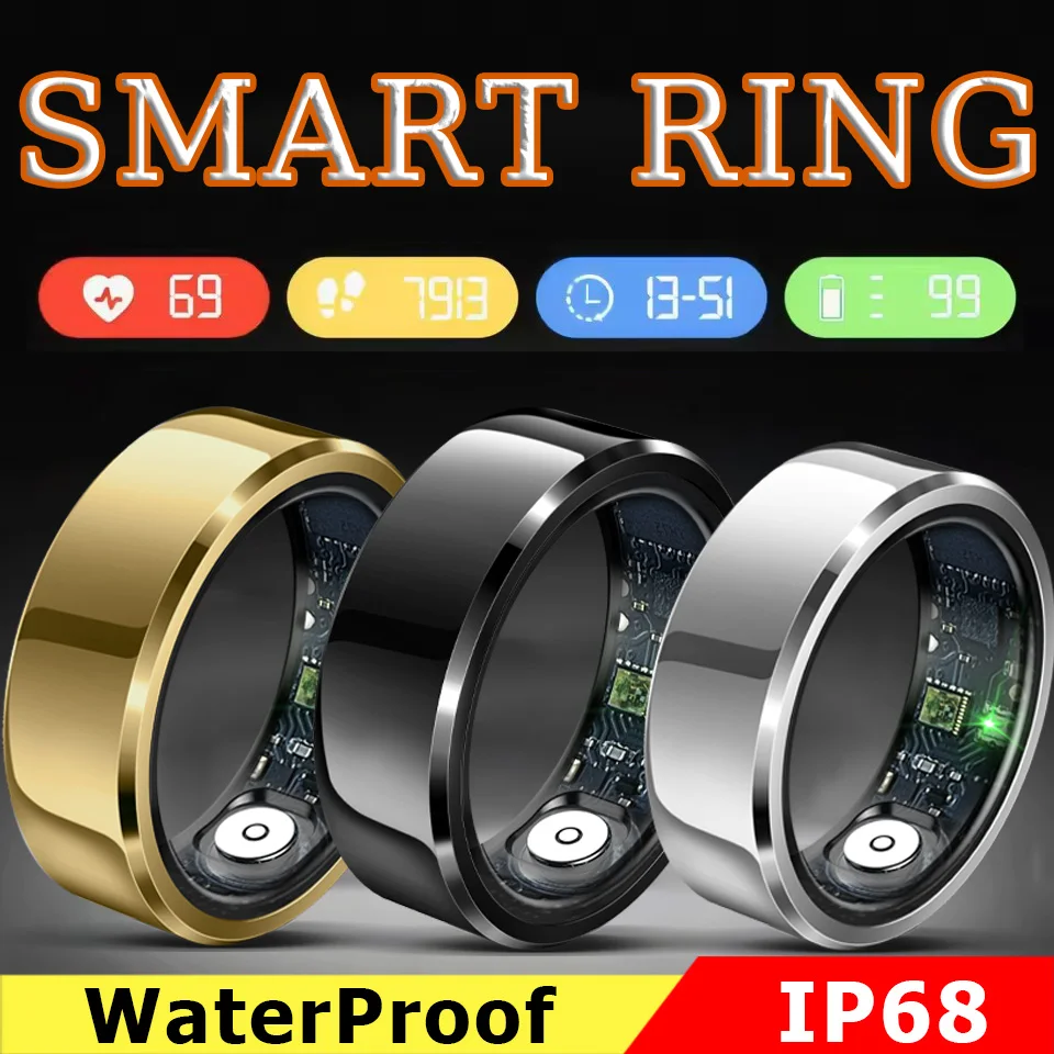

Смарт-кольцо для мужчин и женщин, несколько спортивных режимов, смазка, пульс, кислород в крови, мониторинг артериального давления, кольцо для удаленной фотографии