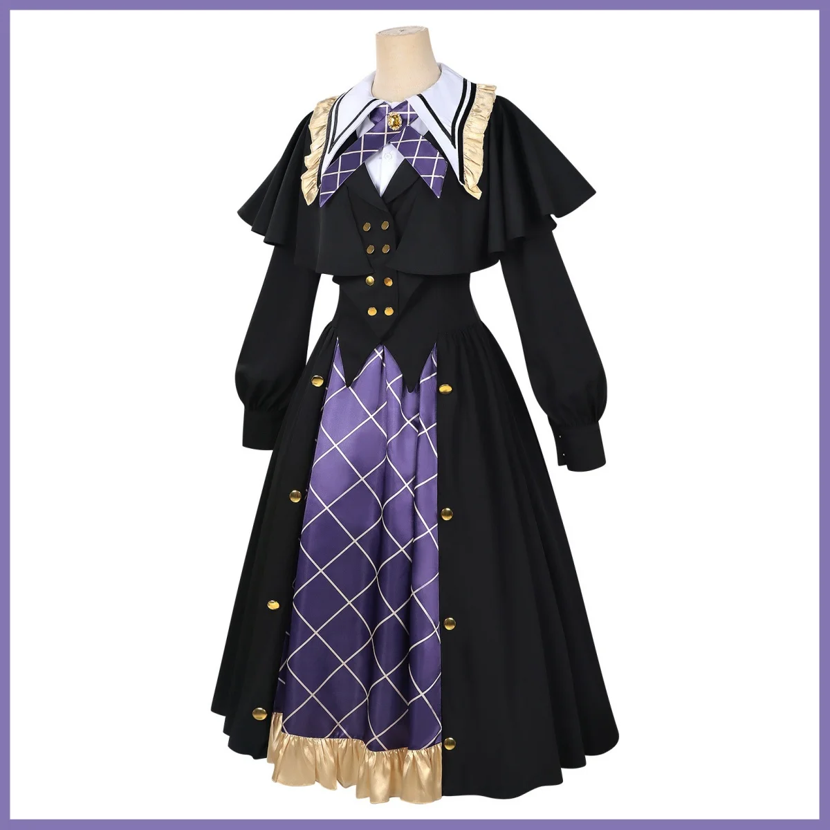 Anime Game Identity ⅤSurvivors Vera Nair Perfumer Cosplay Costume Café Black Evening Dress Hat Wig Woman Sexy Carnival Suit view 4