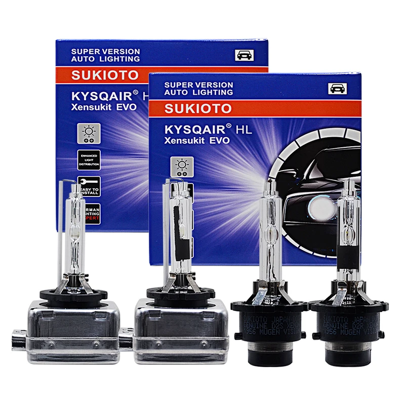 

2PCS SUKIOTO JAPAN GENUINE 55W D1S D2S D3S D4S Xenon Bulb With Metal Base OEM 55W D2R D4R Xenon HID Headlight Lamp For All Car