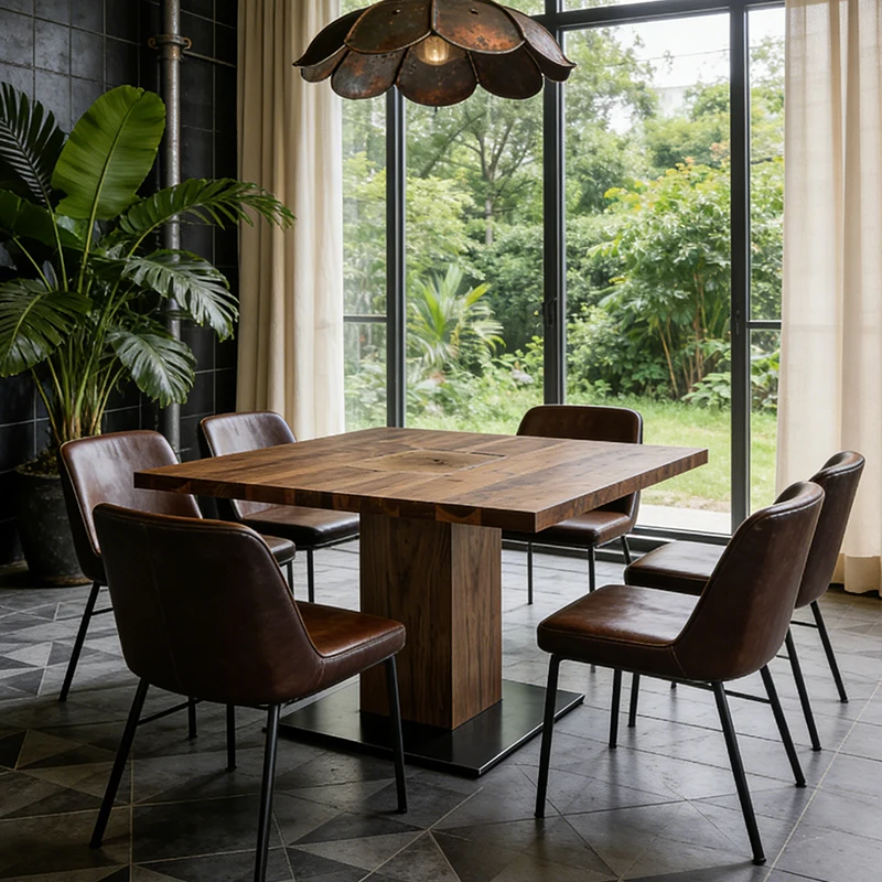 

km-Luxury Modern Handmade Wooden Dining Table Custom Decorative Coffee Table%