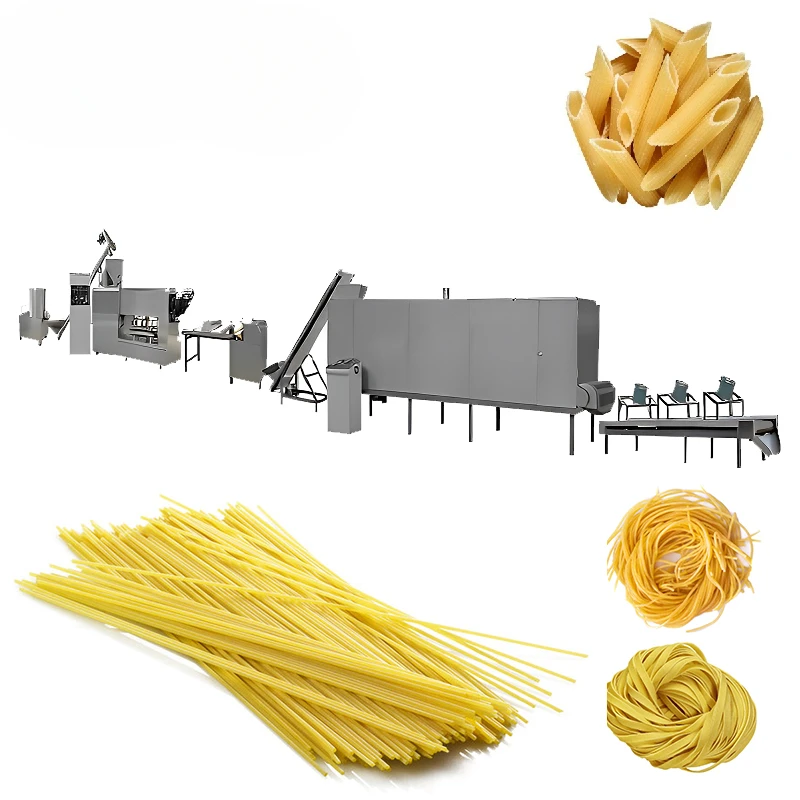 Macchina industriale automatica per la produzione di pasta e macaroni Linea di lavorazione di spaghetti e tagliatelle Linea di produzione di pasta di macaroni