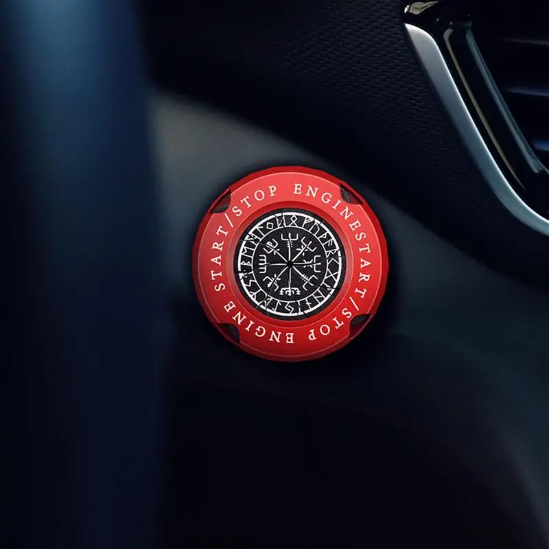 Engine Start Stop Button Cover Anti-scratch Rotary Engine Start Stop Button Cover Push To Start Button Spin Cover Universal Auto