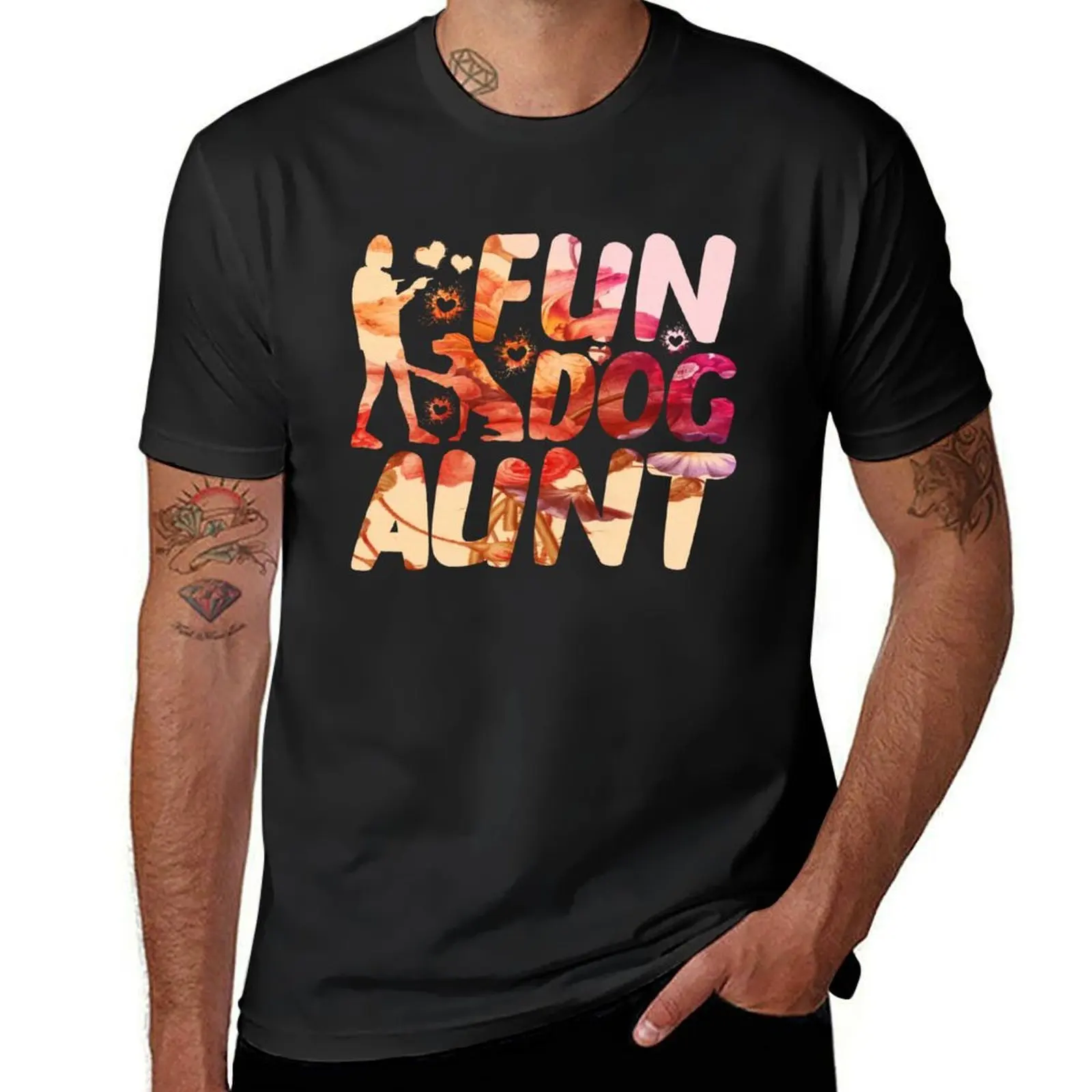 

Floral Dog Aunt Design T-shirt blacks cute tops customs customizeds mens graphic t-shirts pack