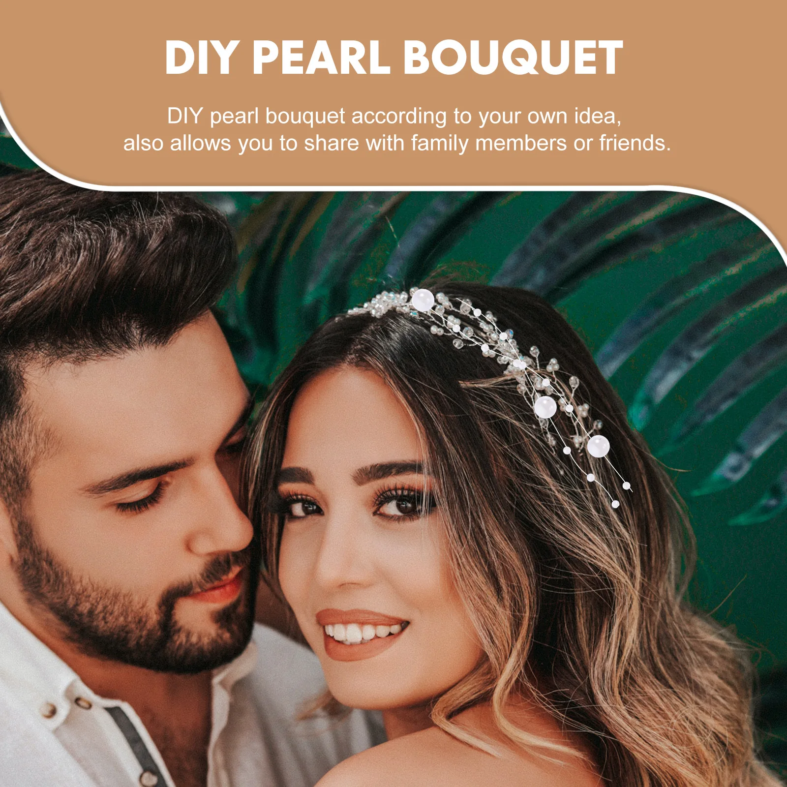 

Gypsophila String of Pearls 2 Rolls Artificial Beads Decor Wedding Party Supplies Pearl Bouquet Strings Plastic Resin Craft