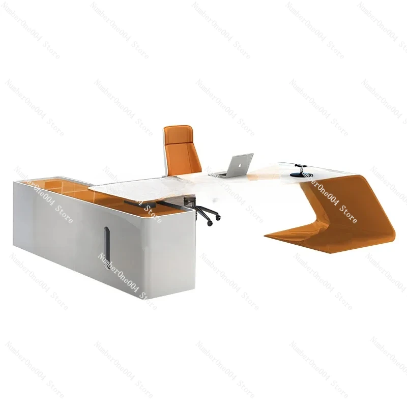 Desk Office Glass M…