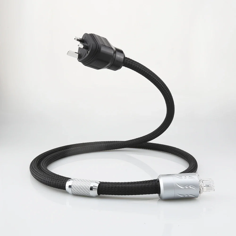 Сетевые выводы Viborg для Великобритании, шнур питания HIFI с штекерным кабелем из чистой меди с родиевым покрытием для Великобритании для HongKong, Singpore