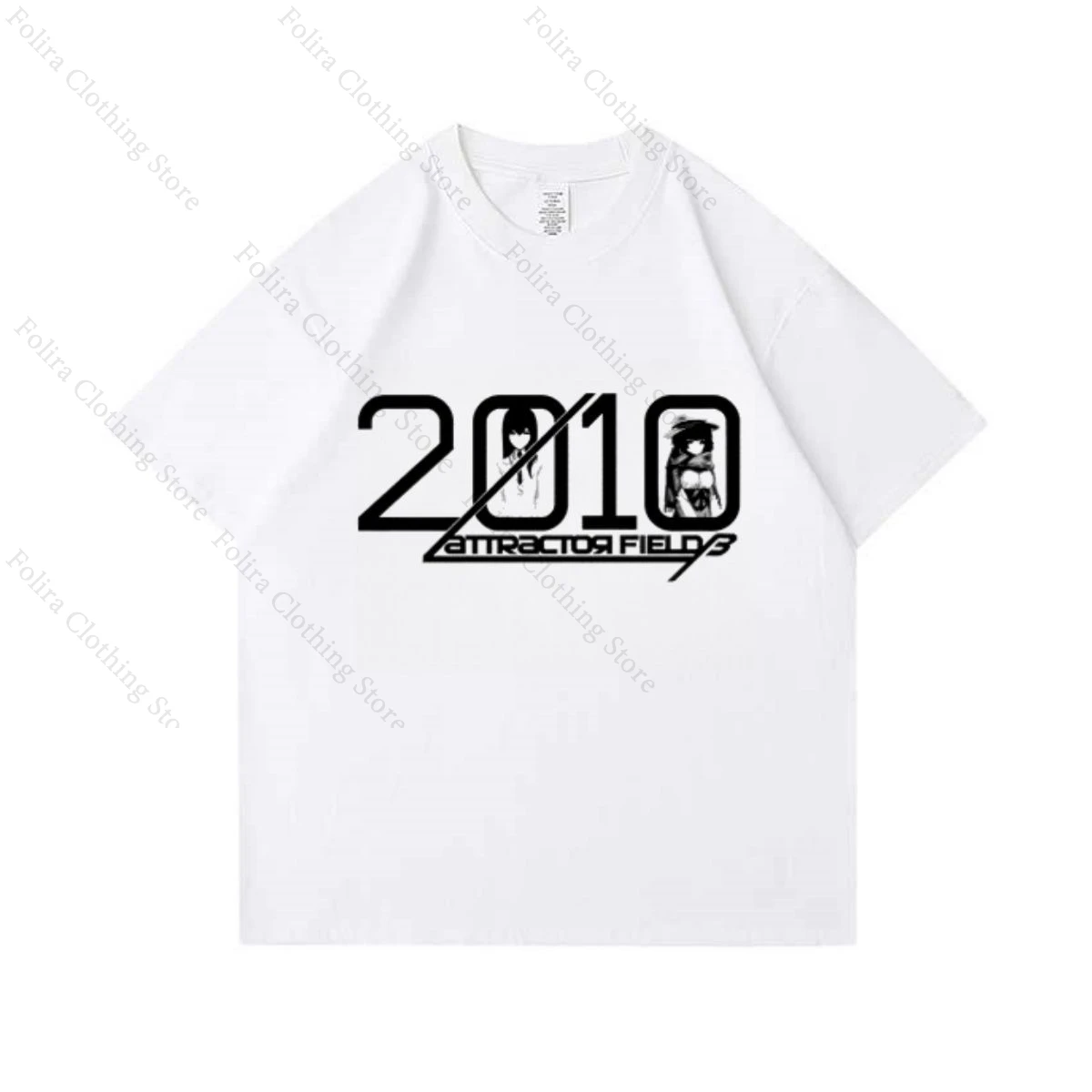 Anime Steins Gate Series Print T-shirt Daily Clothing Cotton Summer Tee Short Sleeve Tee Woman Man T Shirt Men's Clothes