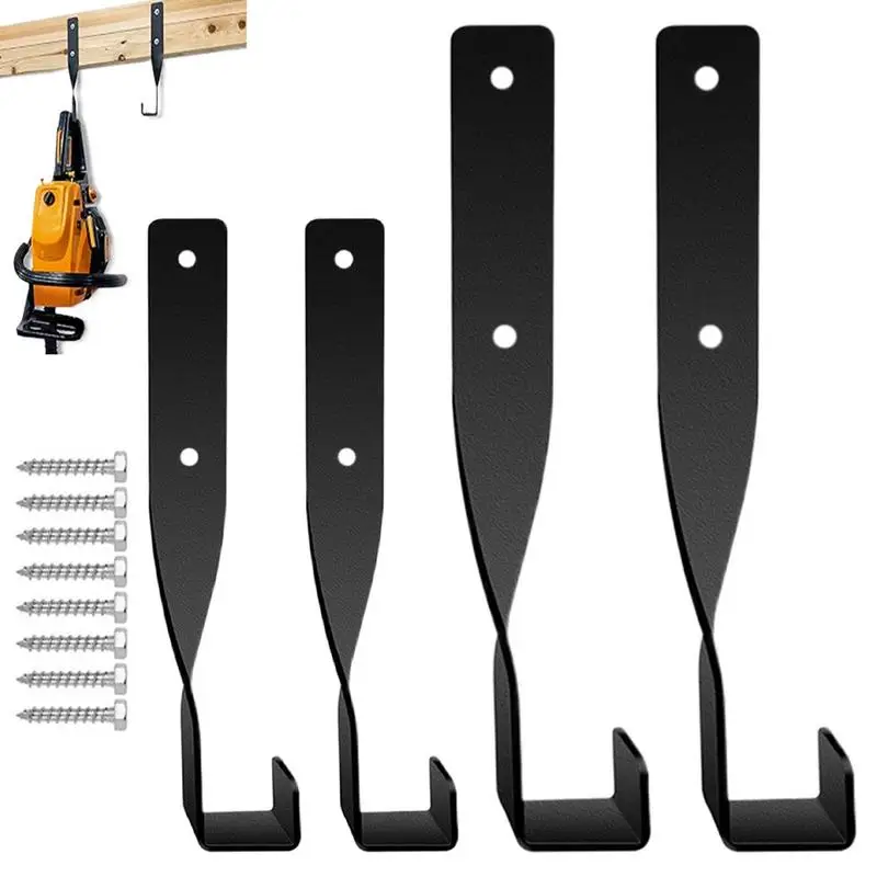 Chainsaw Wall Mount Holder Chain Saw Storage Rack Hook Steel Rust-Resistant Space-Saving Vertical Metal Organization For Truck