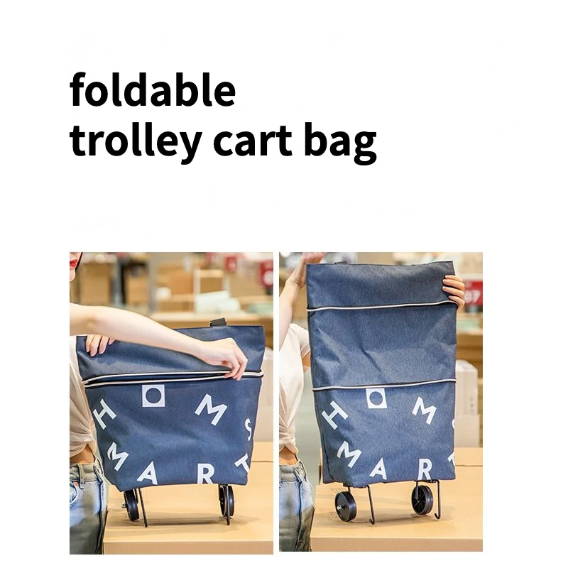 Small Pull Cart Portable Shopping Food Organizer Trolley Bag on Wheels Bags Folding Shopping Bags Buy Vegetables Bag Tug Travel