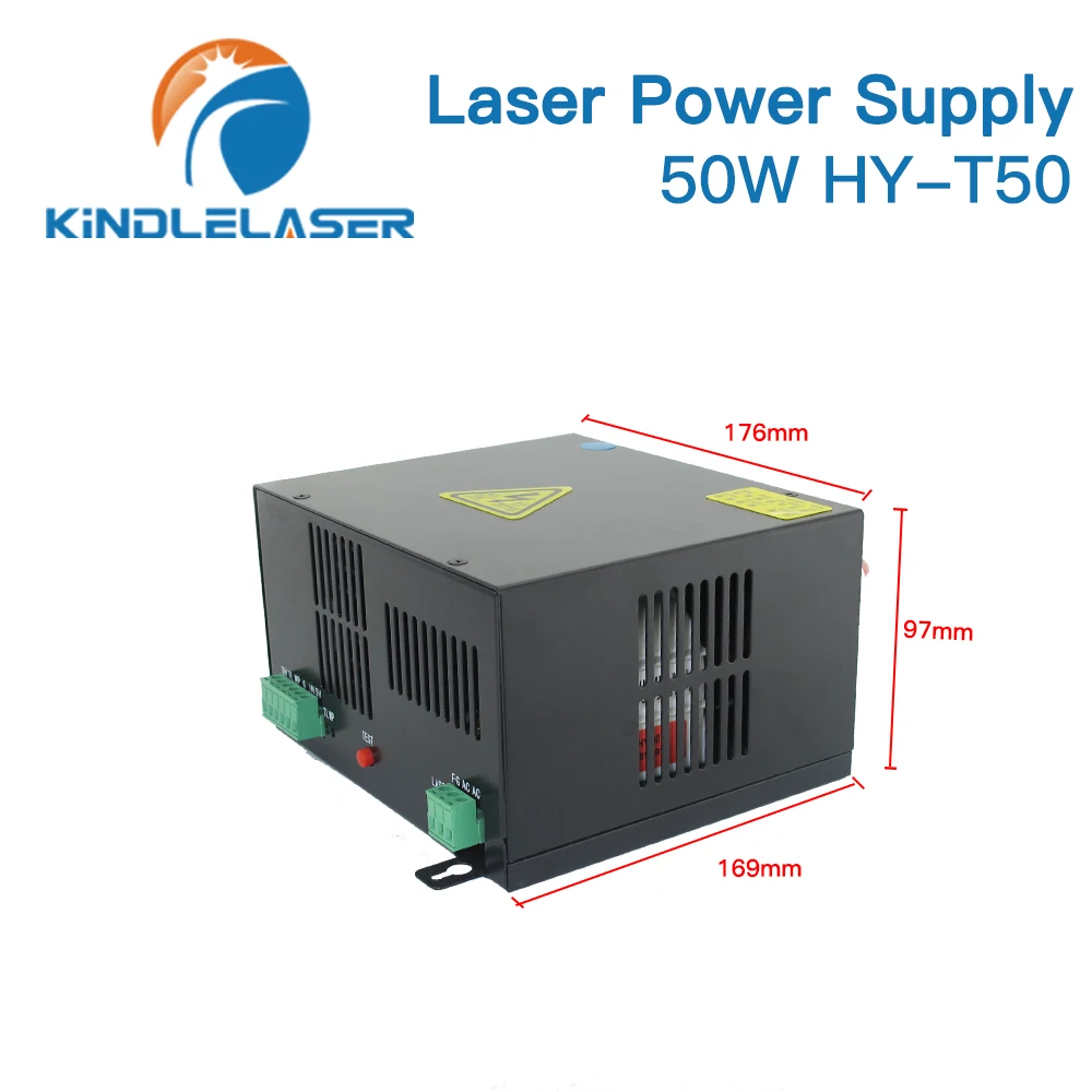 Alimentazione elettrica del Laser di CO2 di KINDLELASER 50W HY-T50 per la tagliatrice dell'incisione Laser di CO2 HY-T50 serie T / W