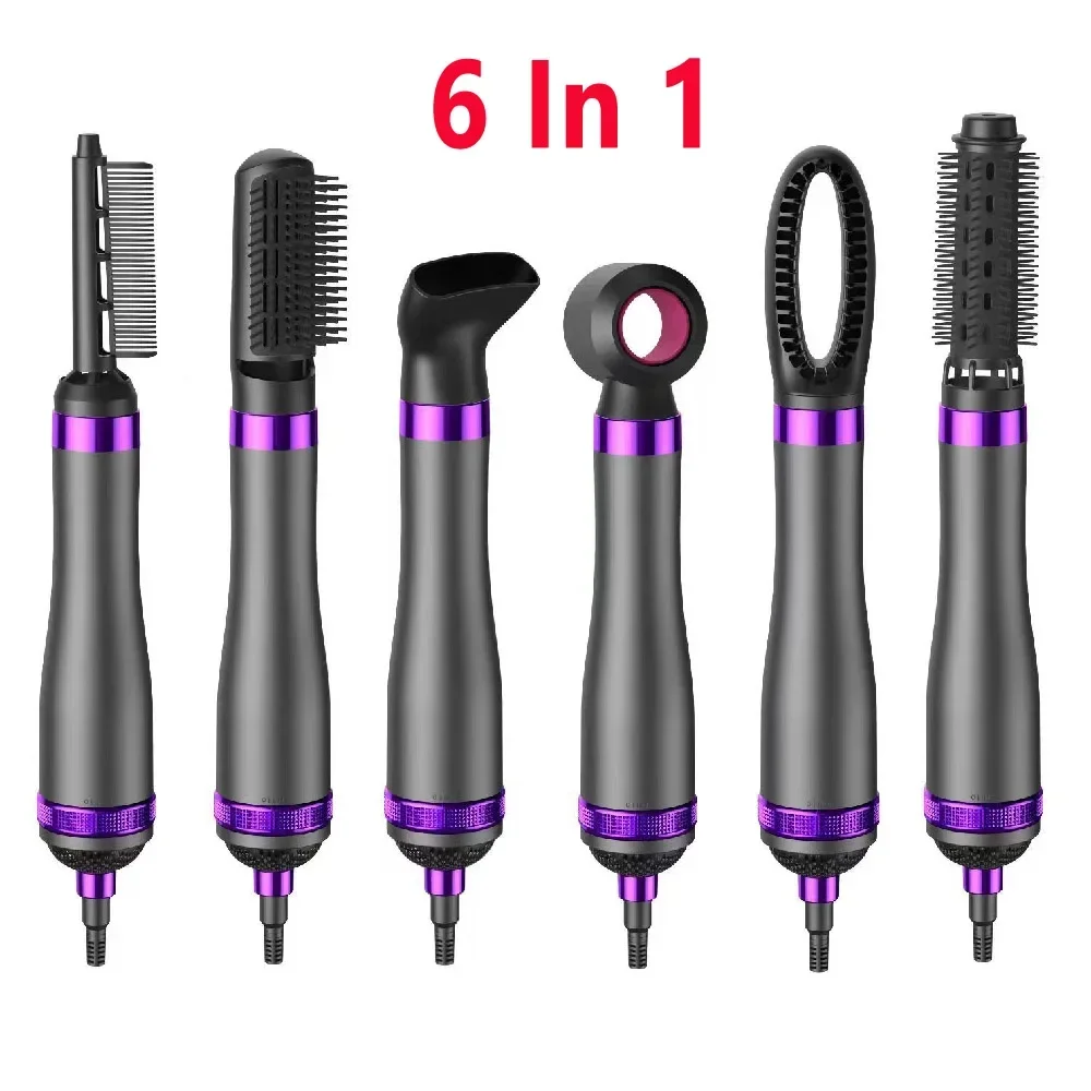 Aliexpress 6 in 1 Negative Ion Hot Air Brush, Multifunctional Hair Dryer Straightener Curler, Professional Hair Styling Tool - Aliexpress Deal