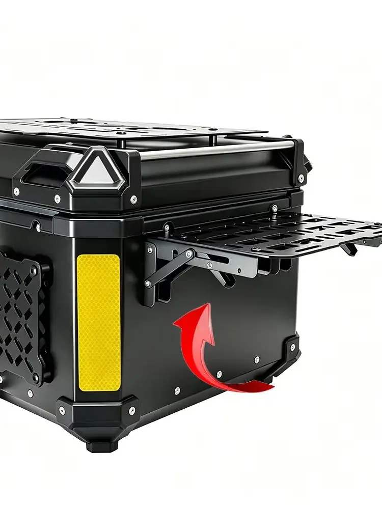 Składany Aluminiowy Kufer Motocyklowy Uniwersalny Top Case Szybkozłączny Panel Molle Taktyczny Pojemnik do Przechowywania Modularny Organizer — 2