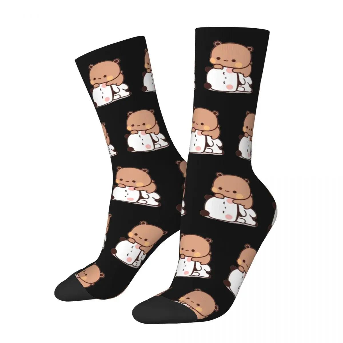 Fashion Men's Socks Harajuku Cute Dudu Is Laying On The Sleeping Bubu Sock Polyester Bubu and Dudu Skateboard Women's Socks