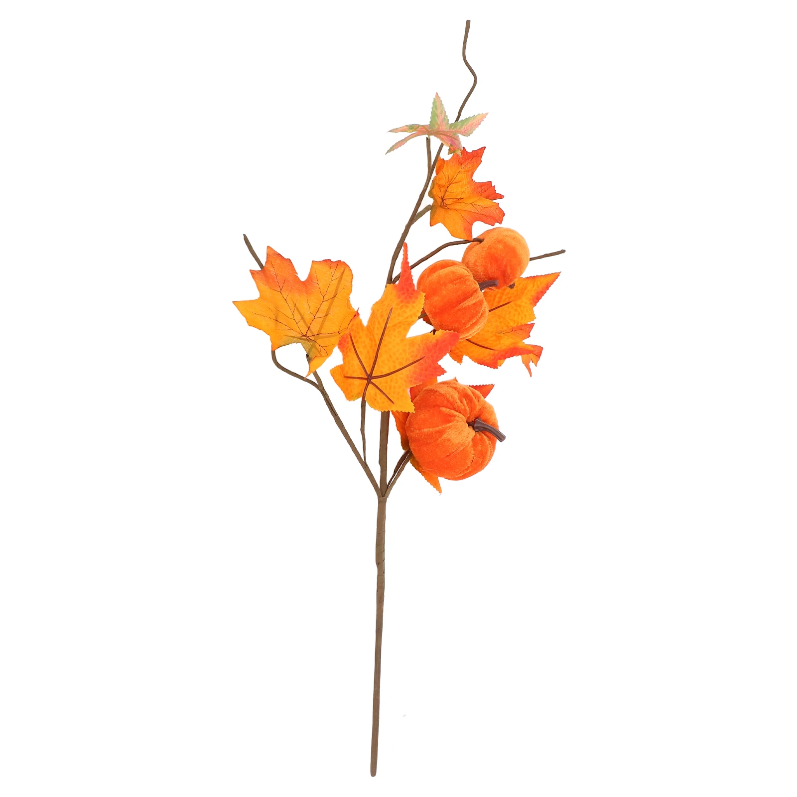 

Autumn Pumpkin Garland Simulation Ornaments Artificial Maple Leaf Picks Decor Leaves Stem