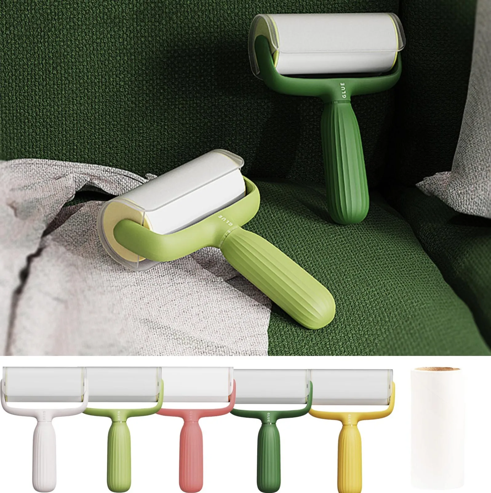 Tearable Lint Roller Sticky Roll Paper Dust Wiper Pet Hair Clothes Carpet Tousle Remover Replaceable Cleaning Brush Accessories
