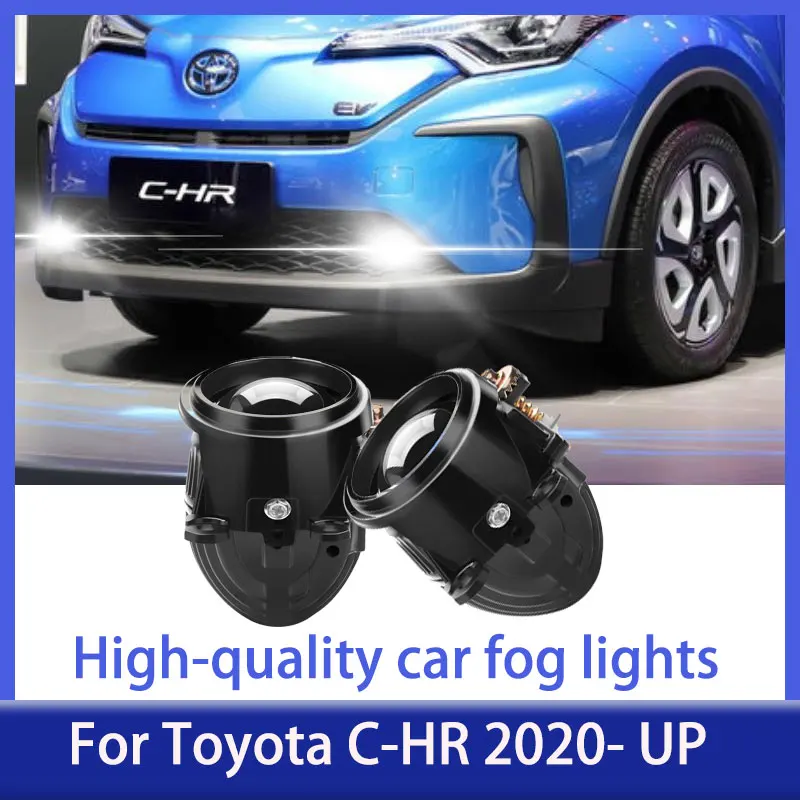 

Toyota C-HR 2020- UP 2-дюймовый автомобильный передний противотуманный фонарь в сборе, прожектор, водонепроницаемая лазерная противотуманная фара с двойной линзой, светодиодный противотуманный фонарь