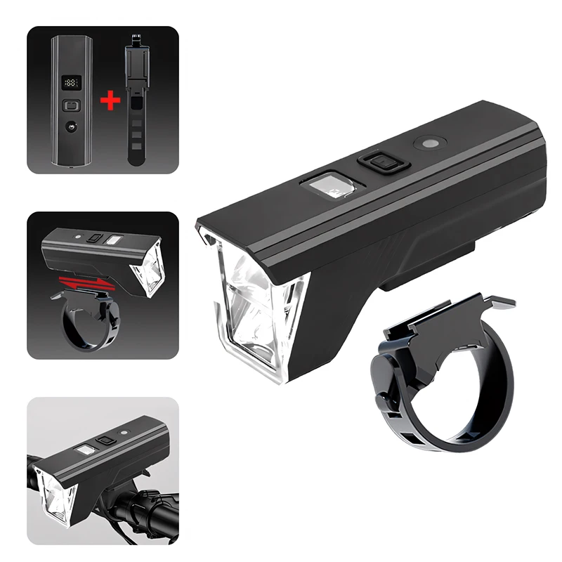 AliExpress Bicycle Front Light 4000 Lumen Bike Flashlight 2000mAh Rechargeable Bike Safety Lamp Automatic Sensor Cycling Highlight