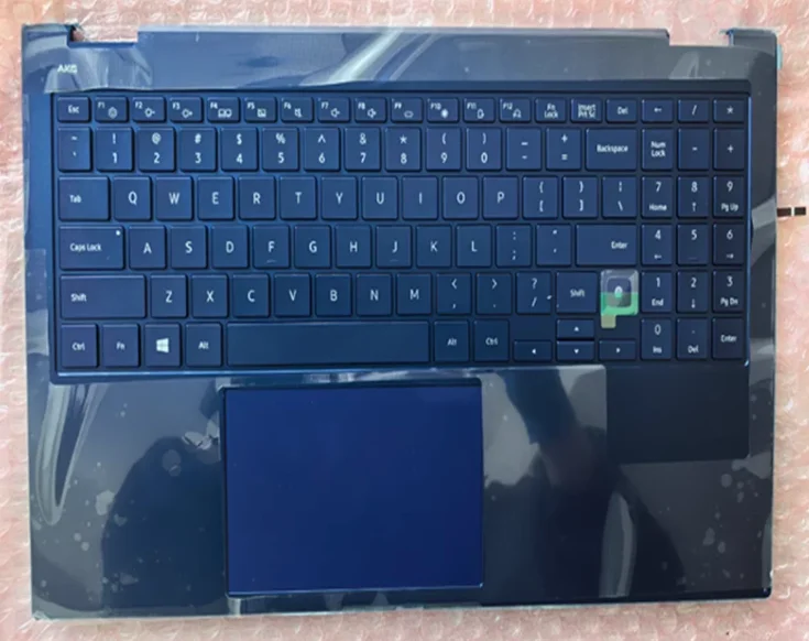 US New laptop upper case cover palmrest with keyboard for samsung NP 950QCG 950QDA
