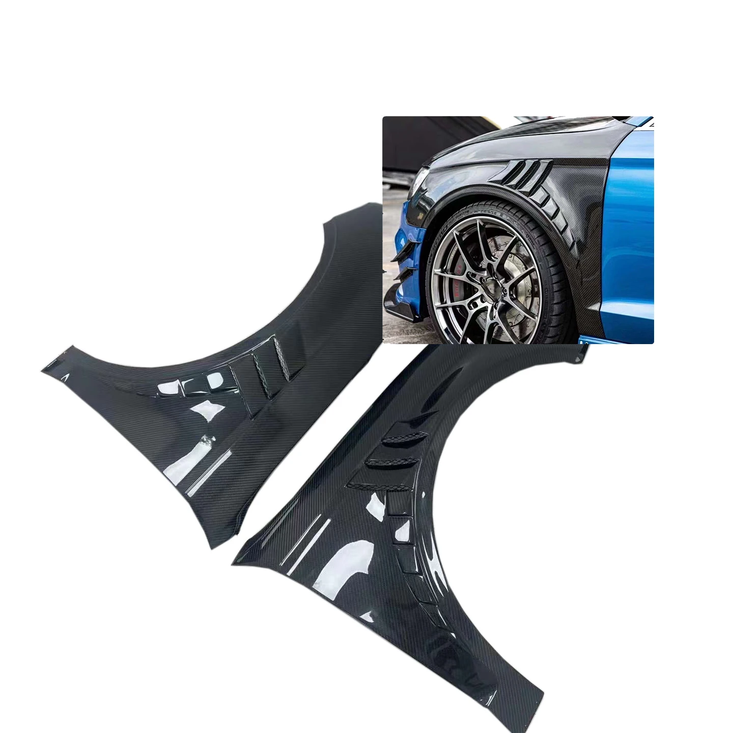 

High Quality Carbon Fiber Car Fenders Auto Front Wheel Inner Fenders for A3 S3 RS3 2015-2019