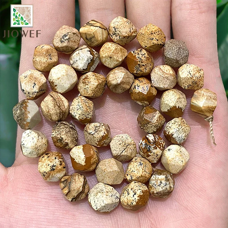 

Граненое изображение, яшма, натуральный камень для изготовления ювелирных изделий, разделители, свободные бусины, браслет ручной работы, ожерелье, нить 14 дюймов, 6, 8, 10 мм