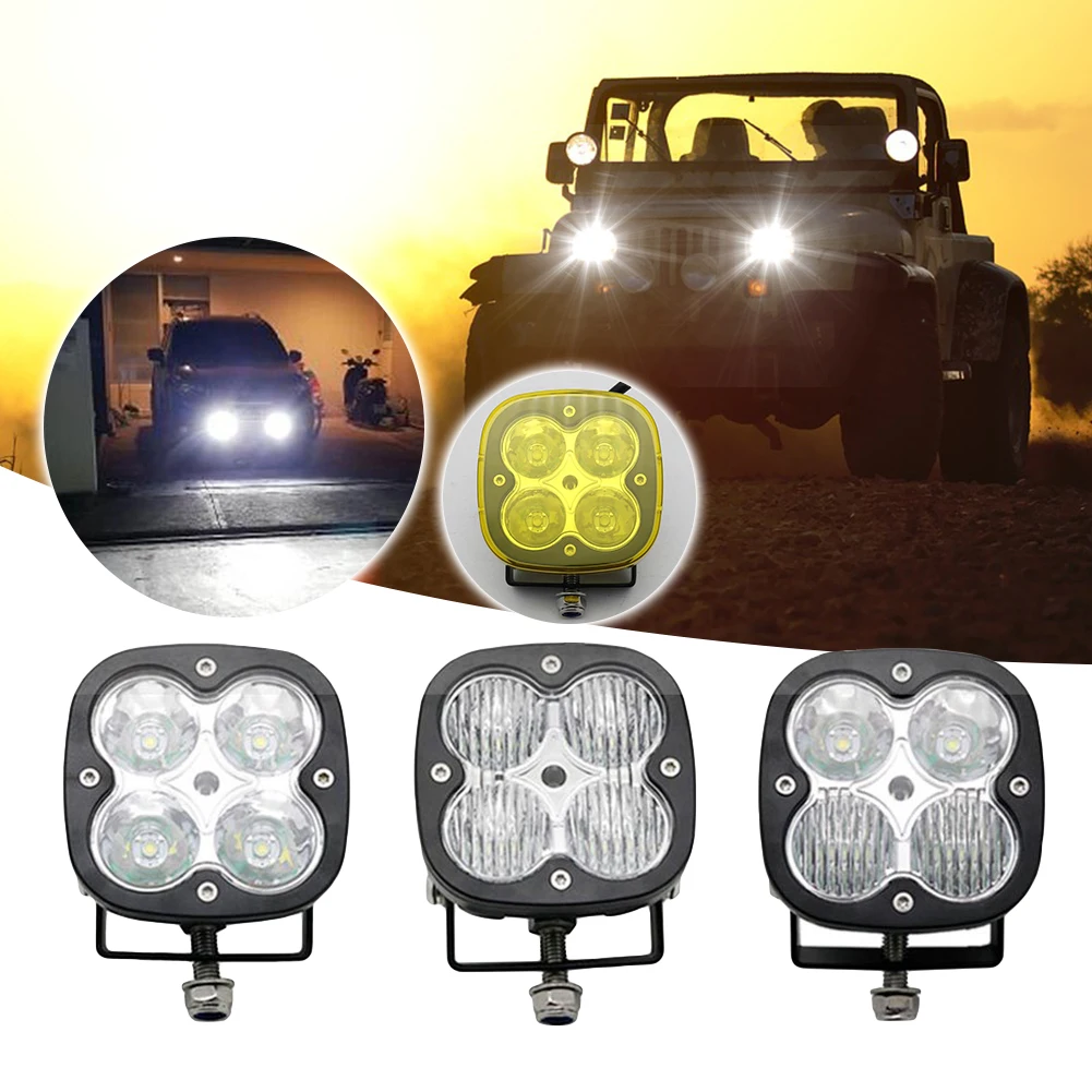 2pcs 40W 2-in-1 LED Driving Lights Flood Spot LED Beam Combo Off Road Driving Led Work Lights for UTV ATV Jeep Truck Boat